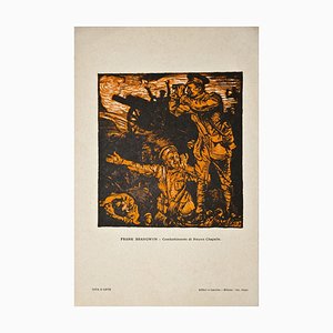 Frank Brangwyn - Battle of Neuwe Chapelle - Original grabado sobre madera de Frank Brangwyn - 20th century