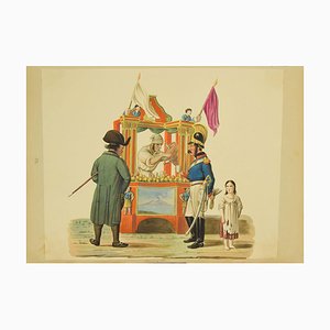 Michela De Vito - Soft Drink Sellers - Original Gouache - by Michela De Vito - 19th Century