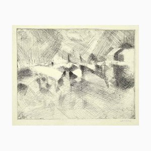 Dansac - Composition - Original Etching On Paper by Dansac - Mid-20th Century