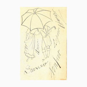 Sconosciuto - Remembrance Happiness - Original Ink On Paper - Anni '30