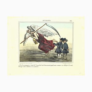 Charles Amédee De Noe (cham) - News, Old Angle - Original Lithographie von Cham - 1865