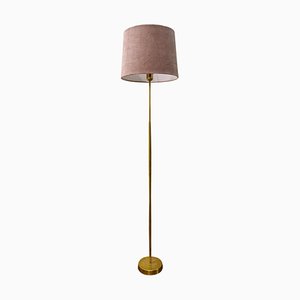 Mid-Century Timeglass Shaped Brass Floor Lamp from Asea, Sweden, 1960s