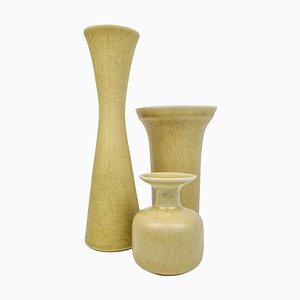 Mid-Century Vasen aus Keramik Granola Gunnar Nylund für Rörstrand, Schweden, 3er Set