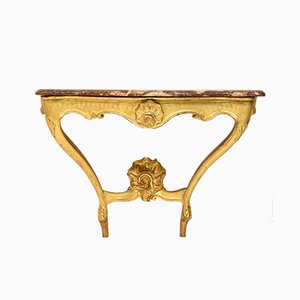 18th Century French Carved and Gilded Wood Console Table
