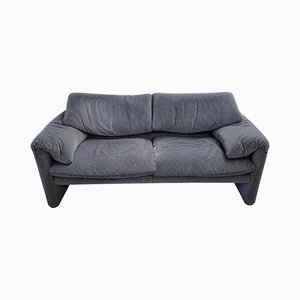 Graues Vintage Modell Maralunga 2-Sitzer Sofa von Vico Magistretti für Cassina