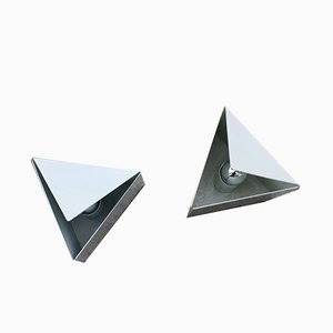 Dreieck Tischlampen von Lamperti, 1970er, 2er Set
