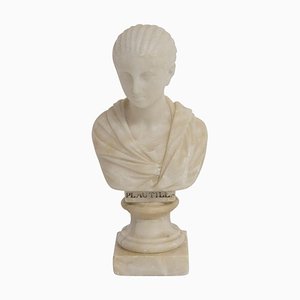 Buste Plaster Art Déco Albaster Néoclassique, Début 20ème Siècle