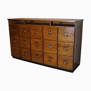 Large French Oak Apothecary Cabinet, 1930s