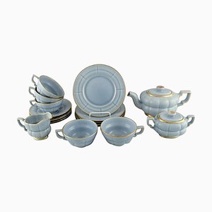 Art Deco Tea Service Set by Arthur Percy for Upsala-Ekeby, Set of 17