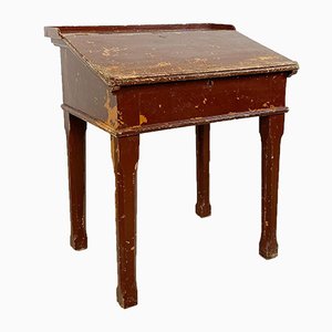 Pupitre d'Ecole Antique Peint