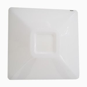 White Acrylic Glass Square Iguzzini Wall or Ceiling Light, Italy 1970s