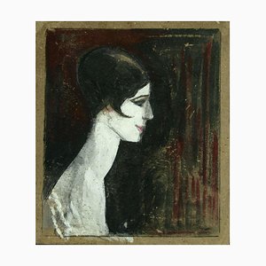 Gabriele Galantara, Woman Figure, Original Mixed Media, 1905