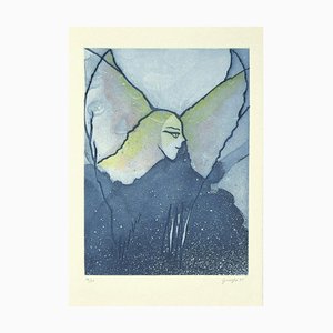 Guelfo Bianchini, the Angel, Original Etching, 1995