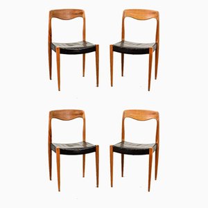 Chaises de Salle à Manger Modèle 71 par Niels Otto Møller, 1950s, Set de 4