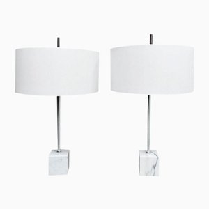 Mid-Century Dutch Marble Table Lamps from Raak Amsterdam, Set of 2