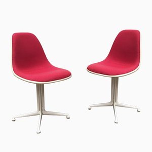 Mid-Century Fiberglass Side Chairs with La Fonda Base by Charles & Ray Eames for Herman Miller, Set of 2