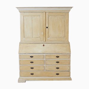 Antiker Sekretär mit Vitrine aus Pastell bei Pamono kaufen