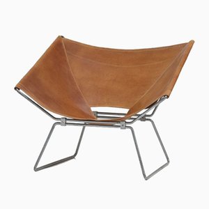 Leather Armchair by Pierre Paulin, 1950s