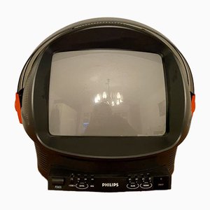 Discoverer Fernseher in Helmform mit Visier von Phillips, 1980er