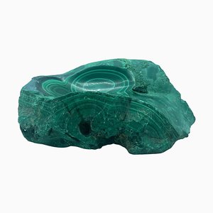 Scodella o posacenere in malachite naturale