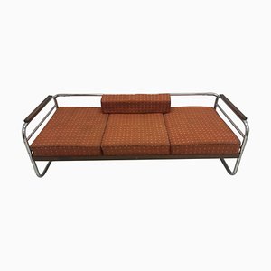 Bauhaus Chrom Sofa von Robert Slezak, 1940er