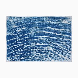 Miami Art Deco Pool Cyanotype on Watercolor Paper, 100x70cm, Limited Edition 2019