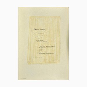 Emile Hugon, Poesia, Litografia originale su cartone, inizio XX secolo
