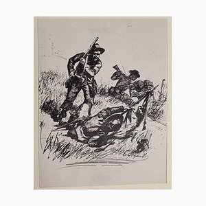 Carlo Ademollo, Sharpshooters, Original Lithograph, 1880s