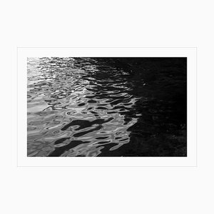 Black and White Abstract Giclée of Black Sea Rhythms Movements, Nautical Night 2020