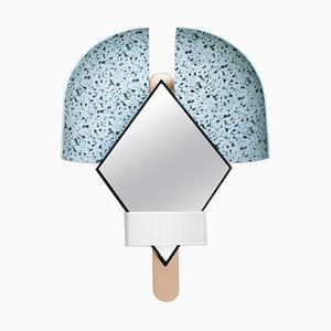 Italian Light Blue 'Bonnet Mirror by Elena Salmistraro