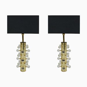 Skulpturale italienische Mid Century Tischlampen aus Muranoglas, 2 . Set