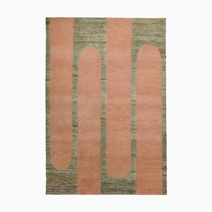 Rectangular Wool and Jute Strawberry Popsycle Indian Rug by Helena Rohner