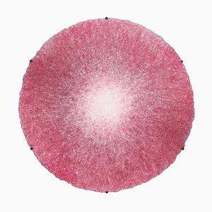 Italian Circular Pink Polycarbonate Wall Lamp by Jacopo Foggini