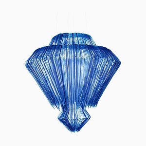 Blue Polycarbonate Italian Brilli Blu Pendant Lamp by Jacopo Foggini