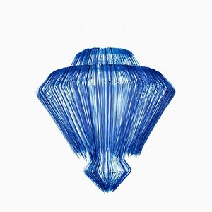 Lampada a sospensione Brilli Blu in policarbonato blu di Jacopo Foggini, Italia