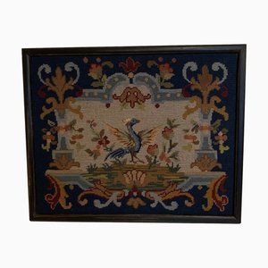 Vintage Wool Framed Tapestry