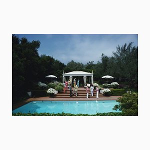 Slim Aarons, California Garden Party, Oversize C Print Framed in White, 1975