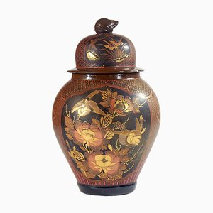 Antique Arita Lacquered Porcelain Vase