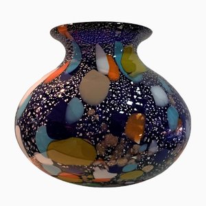 Vaso in vetro di Murano di Serenella Arte, anni '80