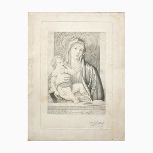 Ferdinand Gaillard, Madonna mit Kind, Original Bulino, 19. Jahrhundert