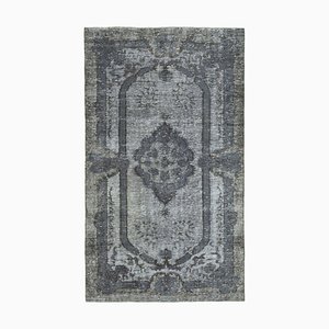 Grey Turkish Handmade Wool Overdyed Rug