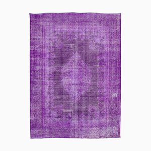 Purple Turkish Antique Handmade Large Overdyed Rug