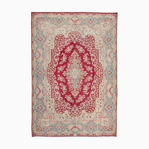 Tappeto vintage fatto a mano in lana beige, Turchia