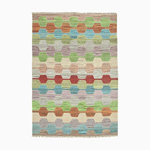 Tappeto Kilim fatto a mano in lana multicolore, Turchia