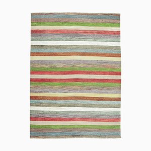 Multicolor Handmade Decorative Wool Flatwave Kilim Carpet