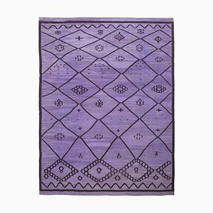 Alfombra Kilim decorativa Flatwave Purple tejida a mano