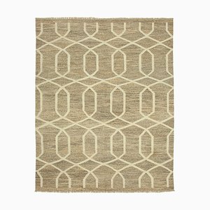 Beige Hand Knotted Oriental Wool Flatwave Kilim Carpet