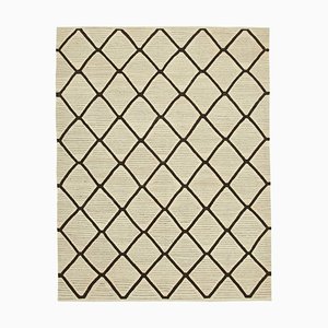 Tappeto Kilim Flatwave in lana orientale intrecciata a mano beige