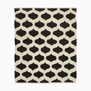 Tappeto Kilim Flatwave in lana orientale intrecciata a mano beige