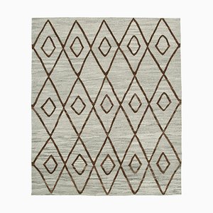 Grey Handmade Anatolian Wool Flatwave Kilim Carpet